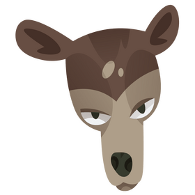 Deer female head clipart