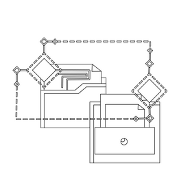 Data Transfer icon black and white clipart