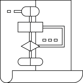 Data selection icon black and white clipart