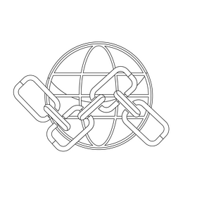 Link icon black and white clipart