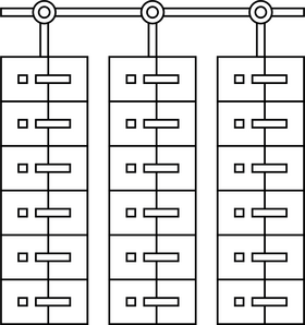 Data Science Data Base black and white clipart