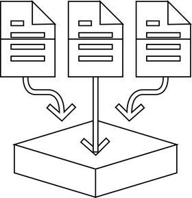 Data Science Data Collection black and white clipart