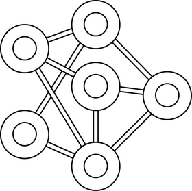 Data Science Neural Network black and white clipart