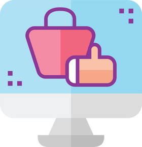 Data science shopping recommendation clipart