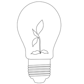 Energy efficiency icon black and white clipart
