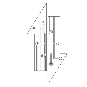 Data transfer, traffic, bandwith icon black and white clipart