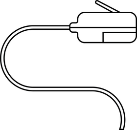 Network Cable icon black and white clipart