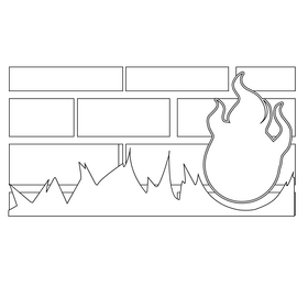 Firewall icon black and white clipart