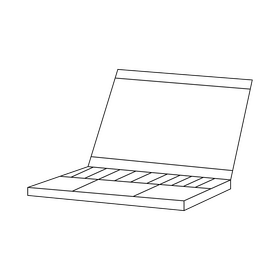 Laptop icon black and white clipart
