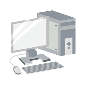Desktop computer PC icon clipart