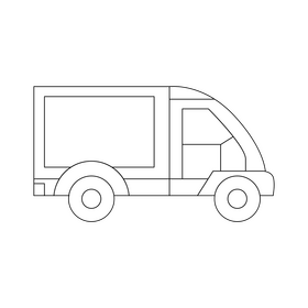 Truck icon black and white clipart