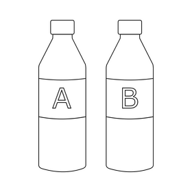 Hydroponic nutrients black and white clipart