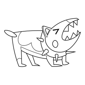 Printable dog bark black and white clipart