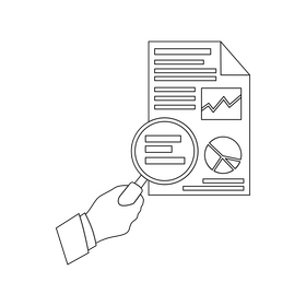 Researcher data black and white clipart