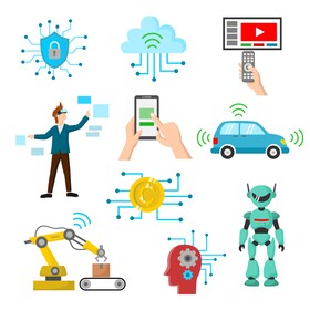 Internet of things icons vector