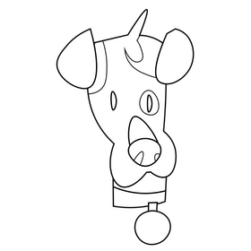 Dog good boy black and white clipart