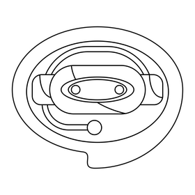 Chatbot icon black and white clipart