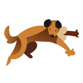 Dog running clipart