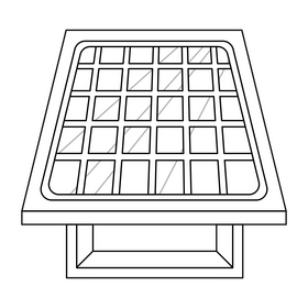 Nanotechnology Solar Panel black and white clipart