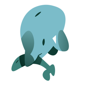 Dolphin eating fish clipart