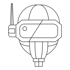 Unmanned Aerial Vehicle Autopilot black and white clipart