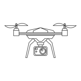 Unmanned Aerial Vehicle Microcopter black and white clipart free download