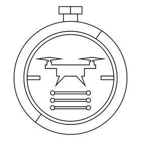 Unmanned Aerial Vehicle Navigation black and white clipart