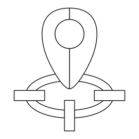 Unmanned Aerial Vehicle Tracking black and white clipart