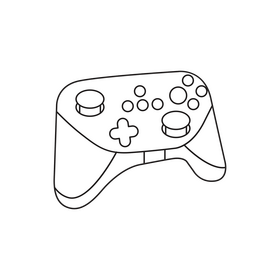 Controller black and white clipart
