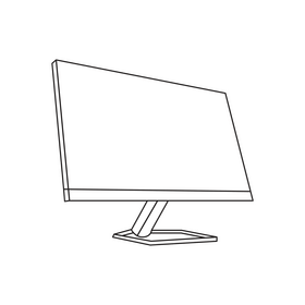LED TV black and white clipart