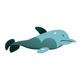 Dolphin sad clipart