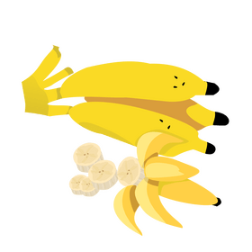 Banana slices clipart