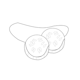 Cucumber drawing black and white clipart