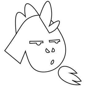 Dragon fire black and white clipart