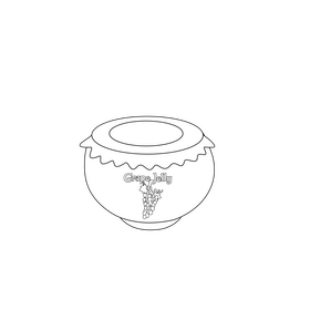 Grape jelly black and white clipart