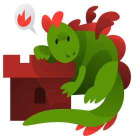Dragon castle clipart