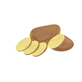 Potato slices illustration clipart