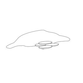 Cartoon potato slices black and white clipart