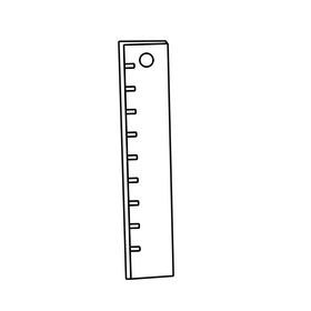 Ruler cartoon black and white clipart