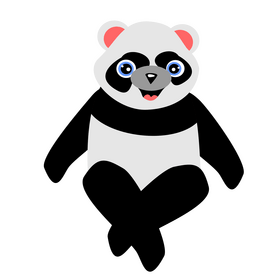 Sitting panda drawing clipart free download