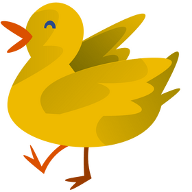 Cute duckling clipart