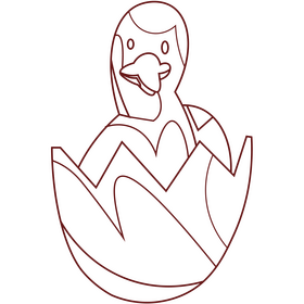 Duck egg black and white clipart