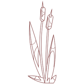 Reeds black and white clipart