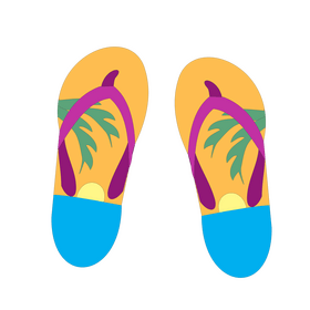 Beach flip flop illustration clipart