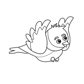 Birds flying black and white clipart
