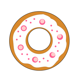 Vanilla cream donuts clipart