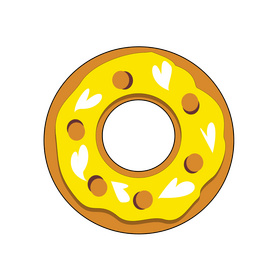 Cartoon pineapple donuts clipart