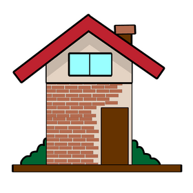 Free brick wall house clipart