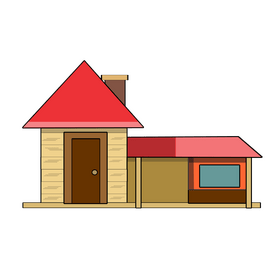 Cartoon Spanish house clipart free download