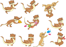 Cartoon otter vector